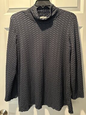 Habitat Navy Textured Ruching Top